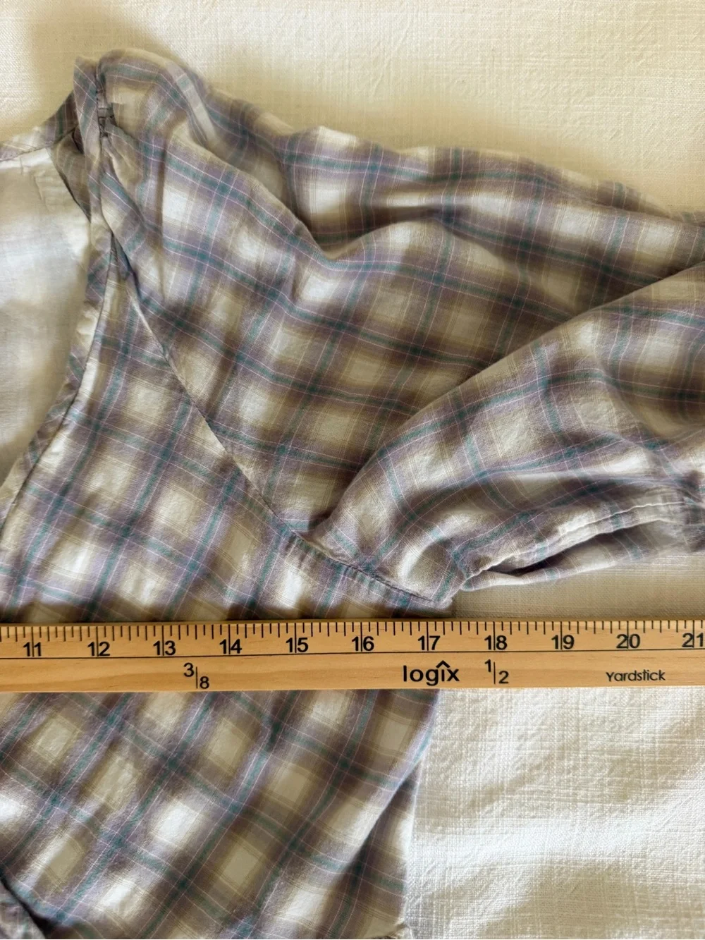 Madewell Marianna Puff-Sleeve Midi Dress In Plaid - Picture 12 of 13